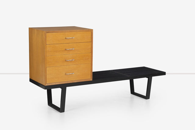 George Nelson for Herman Miller Platform Bench with Four Drawer Chest