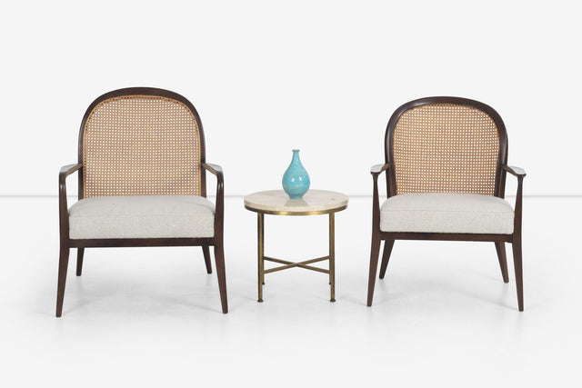 Pair of Paul McCobb Cane-Backed Lounge Chairs for Widdicomb