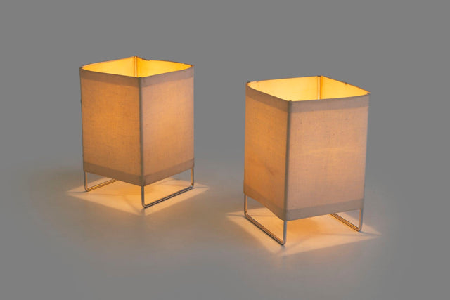 Gregory van Pelt for Wireworks Pair of Box Kite Lamps