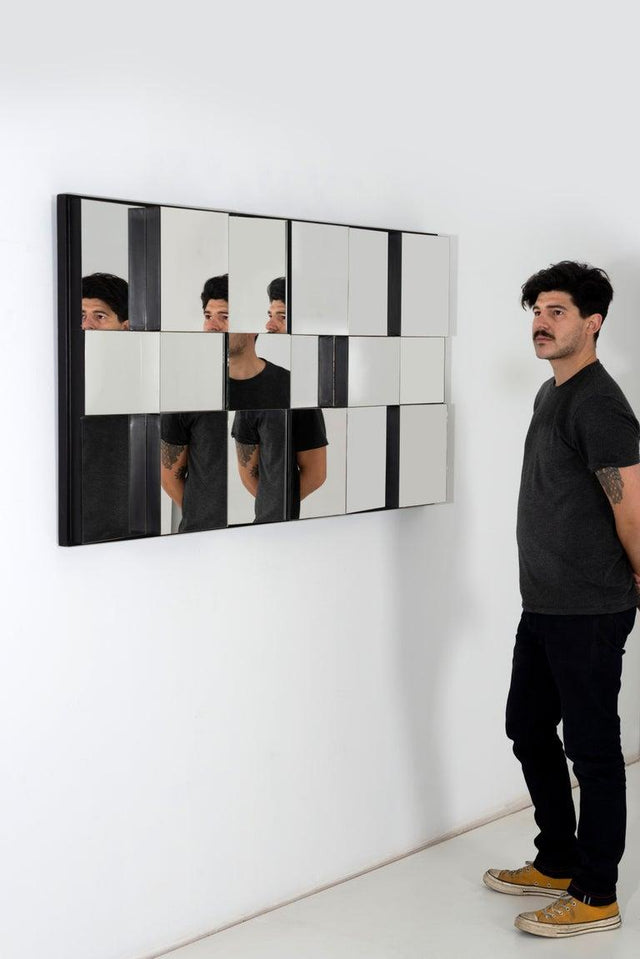 Neil Smalls Faceted Slopes Mirror Wall Sculpture