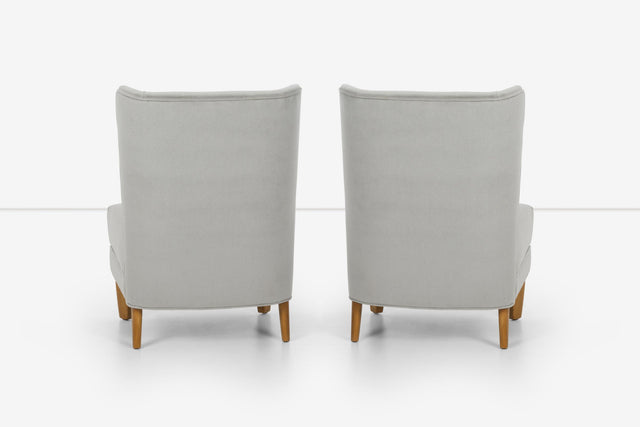 Edward Wormley Dunbar Slipper Lounge Chairs, 1942