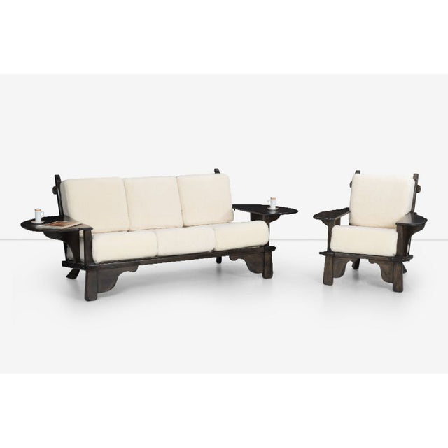 Cushman Drop- Arm Sofa and Lounge Chair