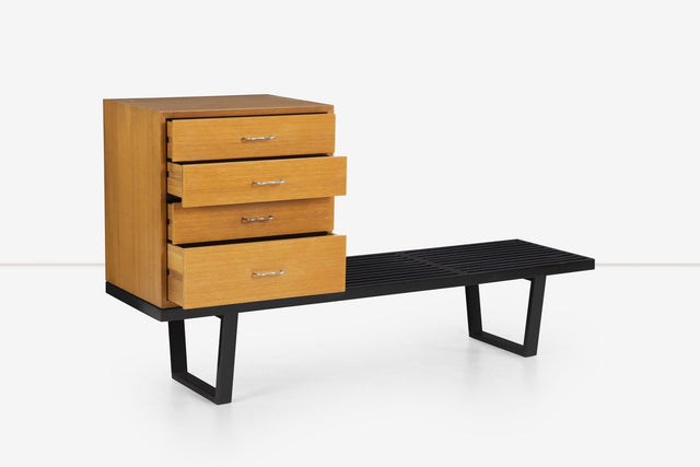 George Nelson for Herman Miller Platform Bench with Four Drawer Chest