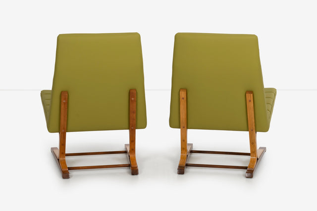 Roger Lee Sprunger for Dunbar Pair of Cantilever Lounge Chairs