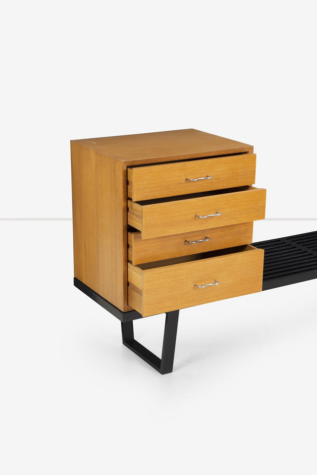 George Nelson for Herman Miller Platform Bench with Four Drawer Chest