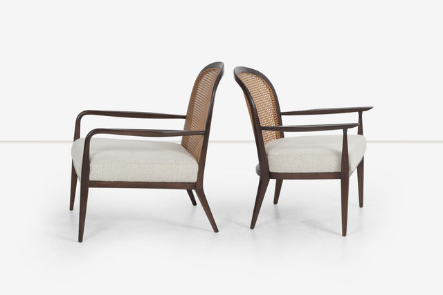 Pair of Paul McCobb Cane-Backed Lounge Chairs for Widdicomb