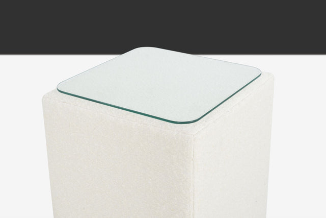Pair of Berndhart Channeled "Flair" Lounge Chairs with upholstered matching Cube Table