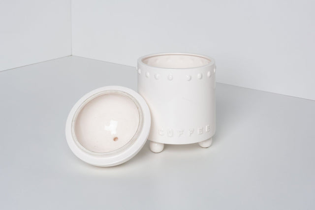 Stanley Tigerman White Ceramic "Tigerman City" Coffee Canister