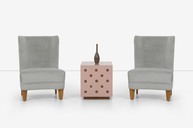 Edward Wormley Dunbar Slipper Lounge Chairs, 1942