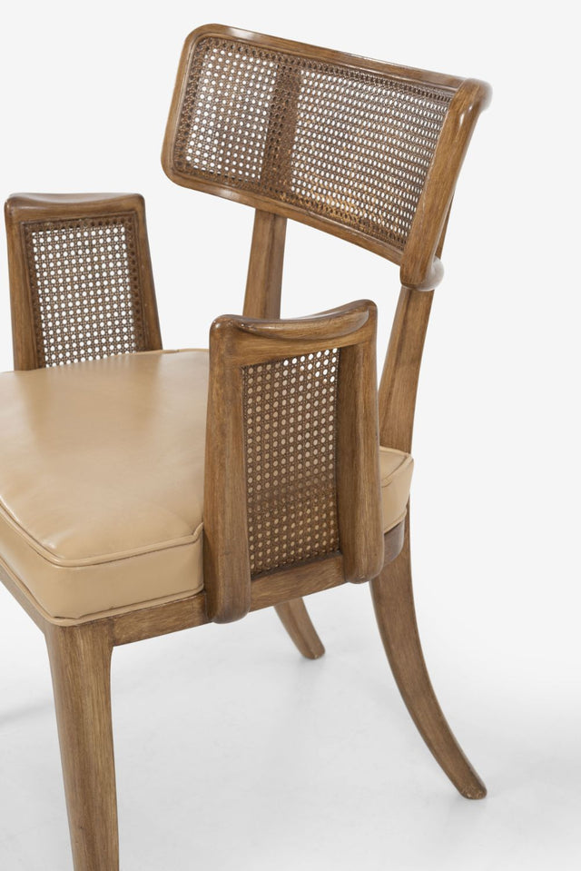 Set of Six Edward Wormley for Dunbar Curved-Back Dining Chairs
