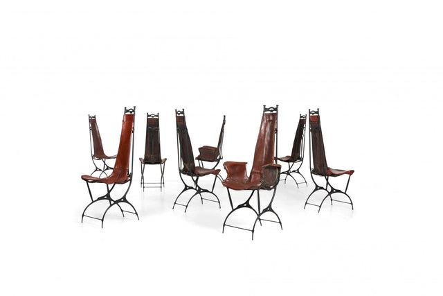 Francois and Sido Thevenin Set of 8 Dining Chairs