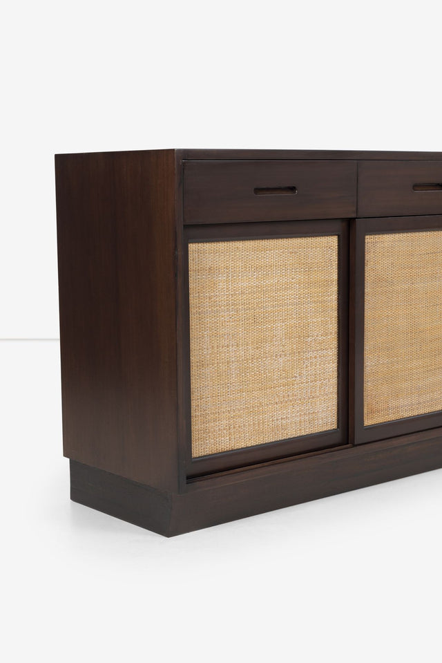 Edward Wormley for Dunbar Cain Front Mahogany Sideboard on a Plinth Base