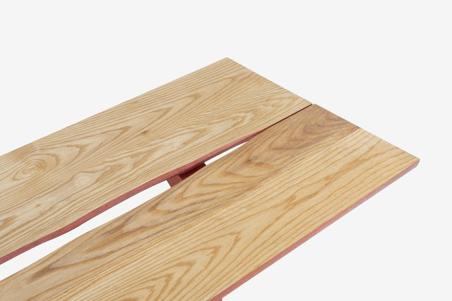 Nine Foot Hand Crafted Free-Edge Trestle Table by Don Braden