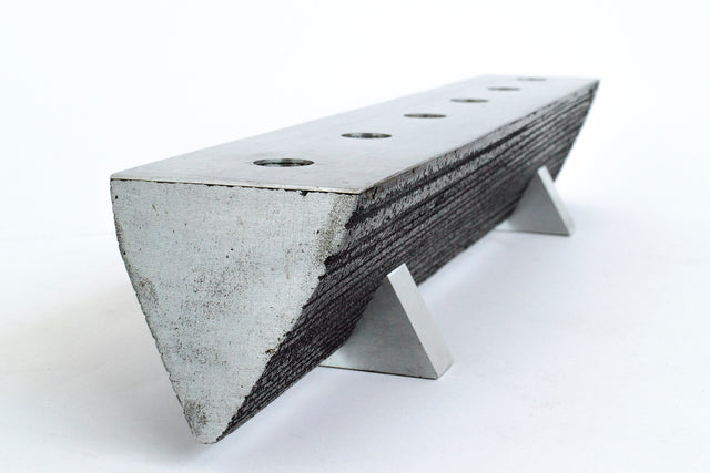Solid Aluminum Brutalist Candelabras