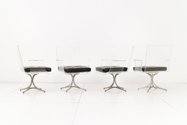 Set of Four Laverne Flower Dining Chairs