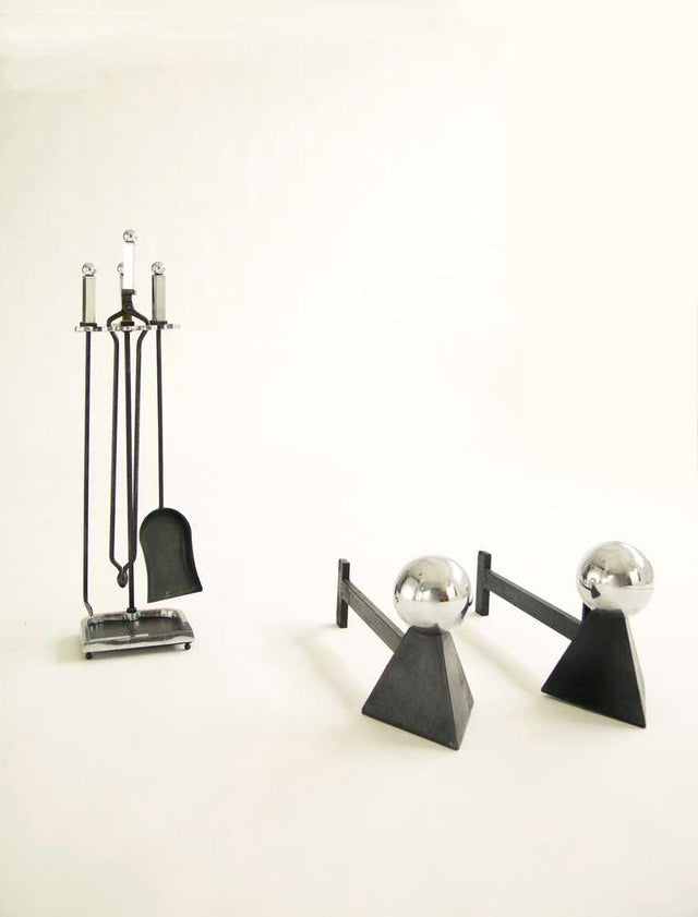 Samuel Marx Andirons and Fireplace Tools