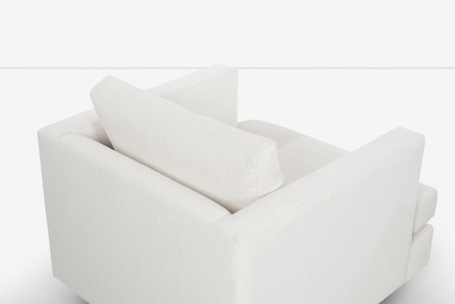 Harvey Probber Pair of Lounge Chairs reupholstered with Boucle, c. 1955