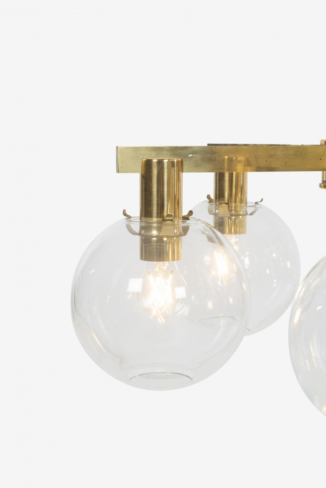 Hans-Agne Jakobsson Five Globe Pastoral Chandelier, c. 1965