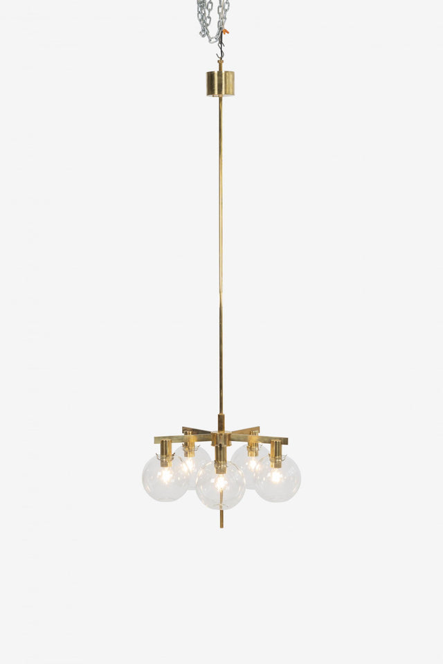 Hans-Agne Jakobsson Five Globe Pastoral Chandelier