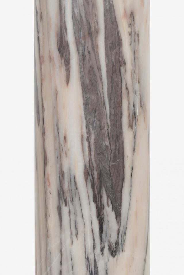 Pair of Marble Architectural Display Columns in Calacatta Pink Quarried in Italy.