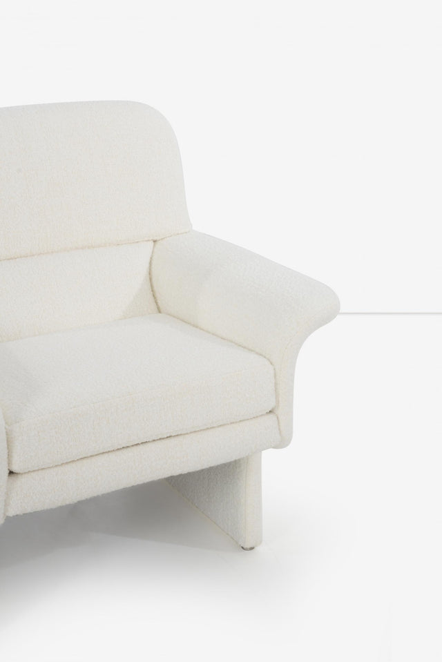 Vladimir Attributed Pair of Lounge Chairs and Ottomans, c. 1985
