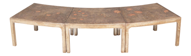 Handcrafted and Painted Max Kuehne Coffee Tables Set of Three
