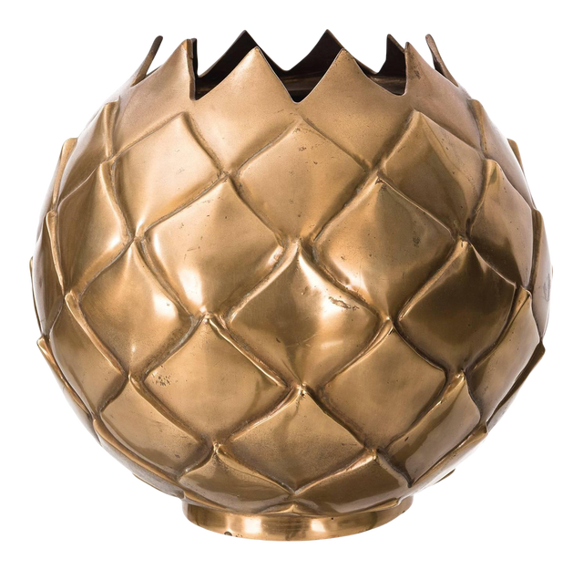 Large Brass Pineapple Vase