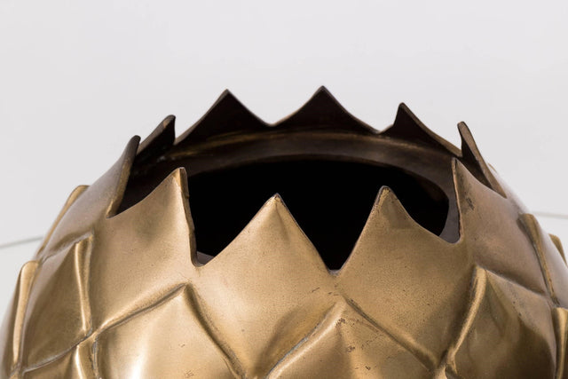 Large Brass Pineapple Vase