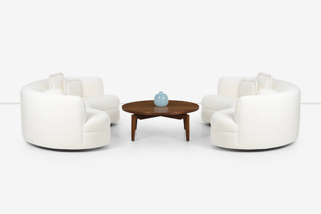 Jens Risom Walnut Coffee Table