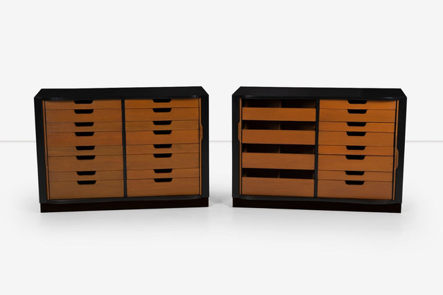 Edward Wormley Mr. and Mrs. Tambour Chests