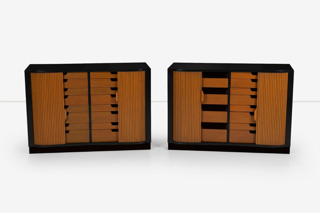 Edward Wormley Mr. and Mrs. Tambour Chests