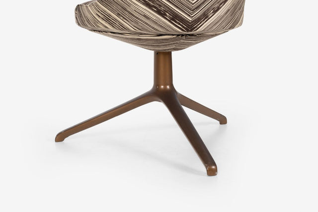 Osvaldo Borsani Set of Eight Unique High Back Dining Chairs for Tecno 1971