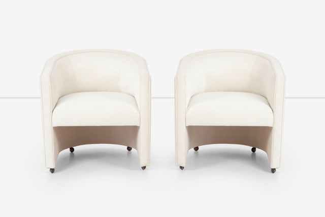 Milo Baughman Style Lounge Chairs