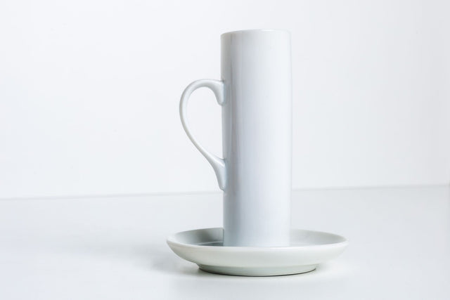 Lagardo Tackett for Schmid — White Demitasse Cup & Saucer Set
