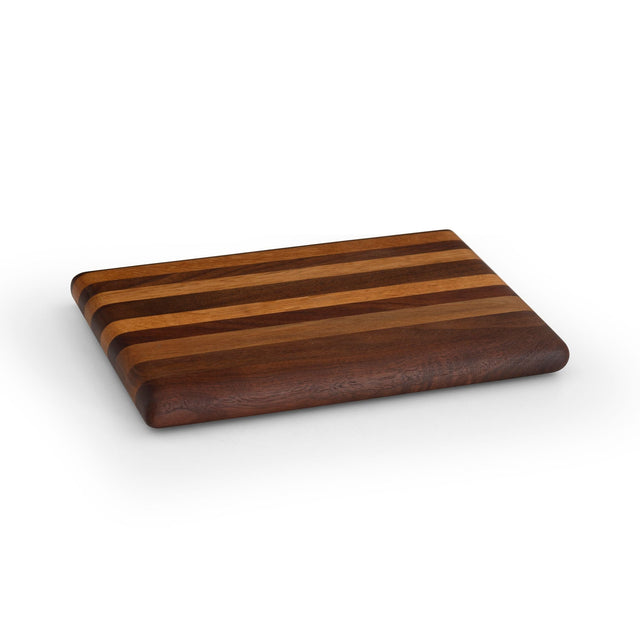 Arthur Espenet Carpenter Wood Block, Solid Alternating Walnut and Mahogany Strips, 1960s