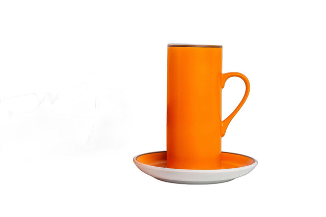 Lagardo Tackett for Schmid — Orange Demitasse Cup & Saucer Set
