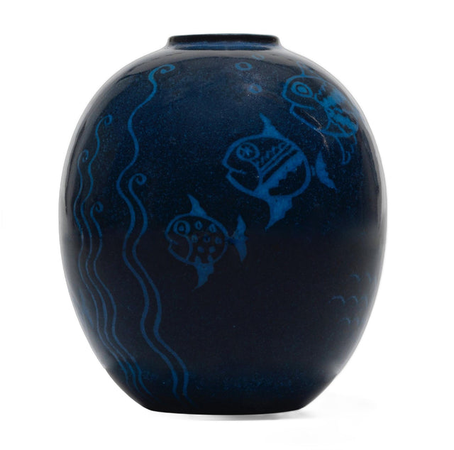 Viktor Schreckengost Vase with Fish Cowan Pottery