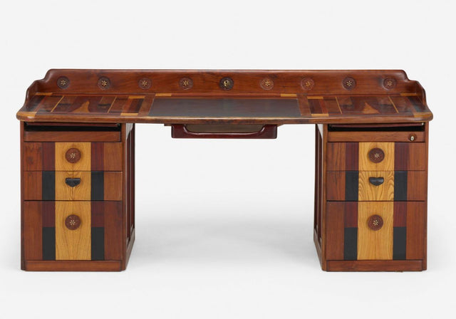 Phillip Lloyd Powell American Craft Custom Double Pedestal Desk