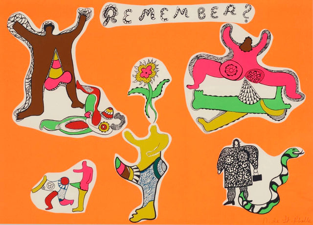 Niki de Saint Phalle Remember? Screenprint in Colors