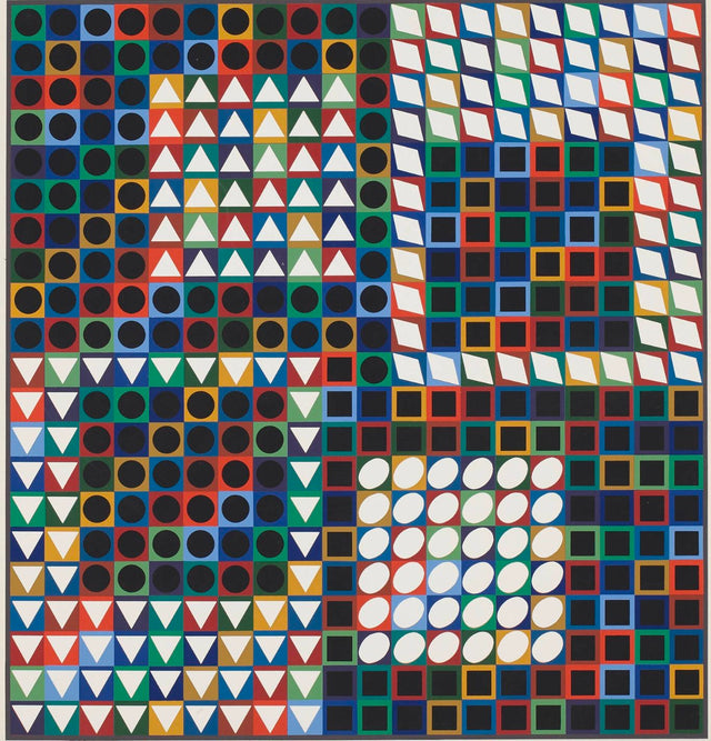 Victor Vasarely screenprint in color M.C.-2 1970