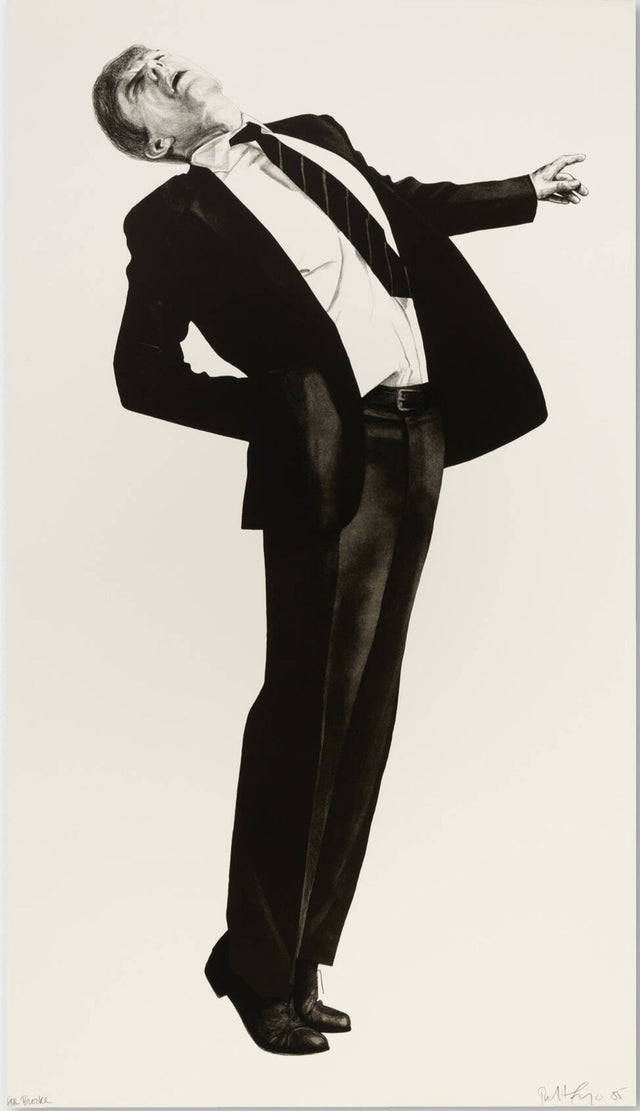 Robert Longo "Edmund" from Men in the Cities, Lithograph, 1985