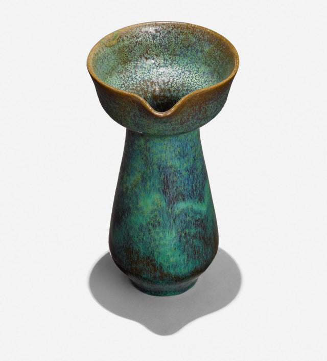 Otto and Gertrud Natzler Rare Pitcher Form with Cupped Top, c. 1960