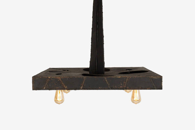 Paul Evans Unique welded Steel Brutalist Chandelier