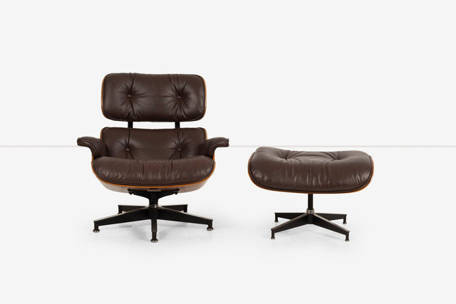 Charles Eames for Herman Miller Rich Grained Rosewood 670 and 671 Lounge chair and Ottoman 1960