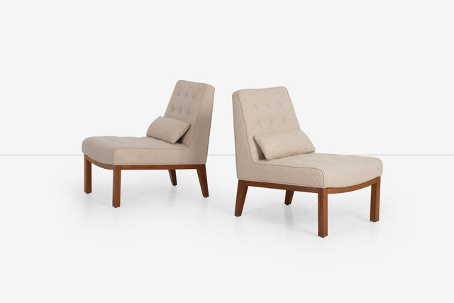 Edward Wormley for Dunbar Pair of Slipper Chairs 1950,s