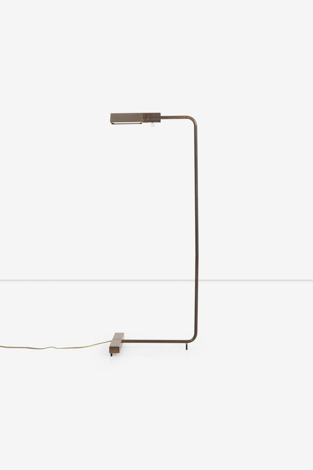 Cedric Hartman Low Profile Floor Lamp in Bronze, 1969