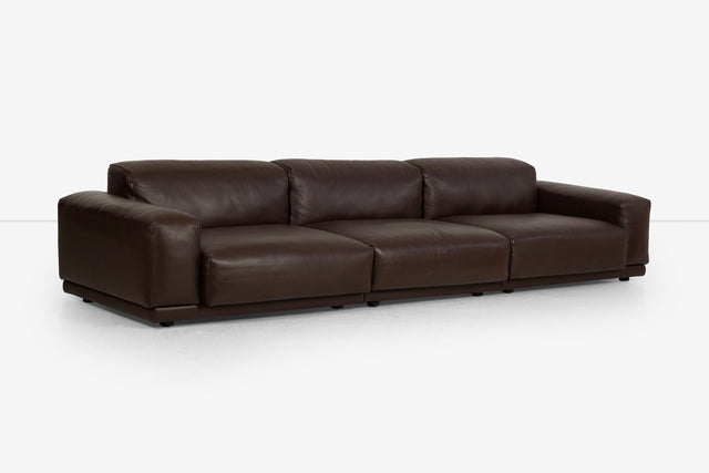 Jasper Morrison for Vitra Chocolate Brown Leather Soft Sectional Modular Sofa (2016)