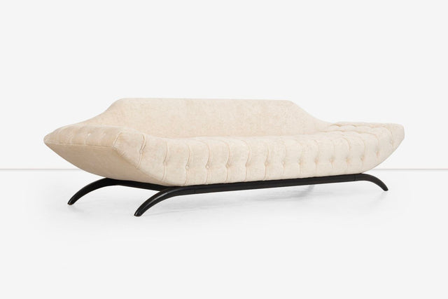 Adrian Pearsall for Craft Associates Biscuit Tufted Gondola Sofa 1960