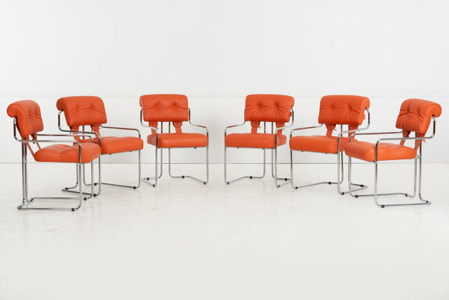 Guido Faleschini for i4 Mariani Tucroma Dining Chairs, Set of Six, Italy, 1971