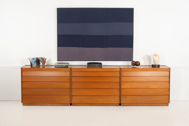 Edward Wormley for Dunbar Set of 3 Louver Drawer Dressers